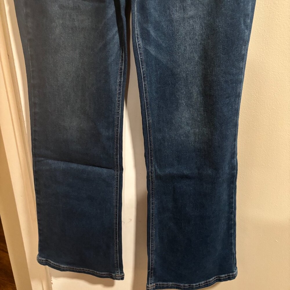 Nicole miller New York Women Nomad Super High Rise Flare Jeans Sz 14/ Blue - Picture 8 of 12